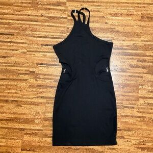 Women’s Black Cutout Halter Bodycon Dress